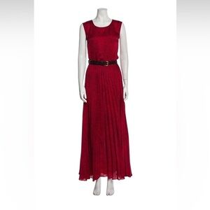 Michael Kors belted leopard print long dress​